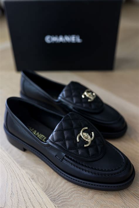 chanel black loafers price